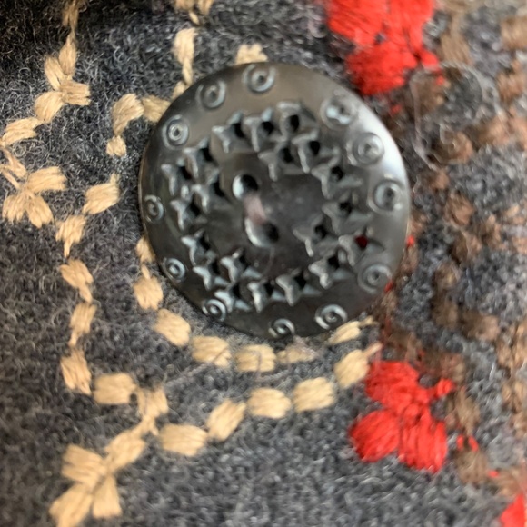 Geiger Austrian Mid-Length Embroidered Car Coat .100% Wool. Size L / European 45 - Picture 6 of 11